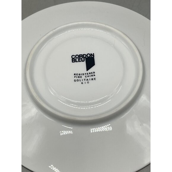 set of 2 cordon bleu registered fine China solitaire 610 saucer plate READ - Picture 4 of 4